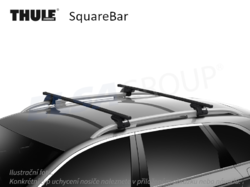 Střešní nosič Mercedes EQB 21- SquareBar, Thule
