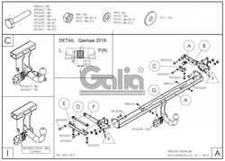 Tažné zařízení Nissan Qashqai 2018- (J11 f.l.) , bajonet, Galia