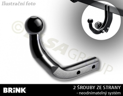 Tažné zařízení Seat Ibiza ST 2010-2015, pevný čep 2 šrouby, BRINK