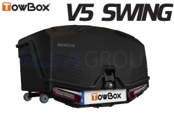 Přepravní box na tažné zařízení TowBox V5 Swing, černý