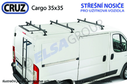 Střešní nosič Ford Transit (všechny verze) 35x35 (3 příčníky), CRUZ