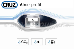 Střešní nosič Maxus T60/T90 EV double cab 21-, CRUZ Airo Dark