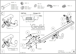 Tažné zařízení Citroen C3 2024- , pevné 2 šr., Galia