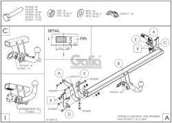 Tažné zařízení Citroen C3 Aircross 2024- , pevné 2 šr., Galia