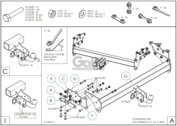 Tažné zařízení Dongfeng DF6 2022- , pevné 2 šr., Galia