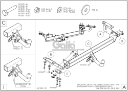 Tažné zařízení ICH-X K2 2022- , pevné 2 šr., Galia