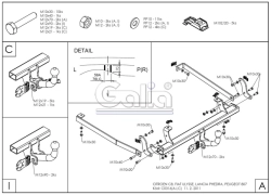 Tažné zařízení Lancia Phedra 2002-2010 , odnímatelný bajonet, Galia