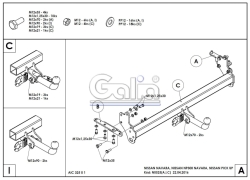 Tažné zařízení Nissan NP300 2016- (D23) , bajonet, Galia