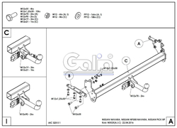 Tažné zařízení Nissan NP300 2016- (D23) , bajonet, Galia