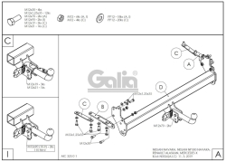 Tažné zařízení Nissan NP300 2016- (D23) , pevné, Galia