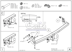Tažné zařízení Peugeot 208 2012- , odnímatelný bajonet, Galia