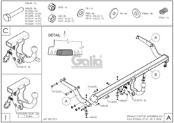 Tažné zařízení Renault Captur 2024/07- , pevné 2 šr., Galia