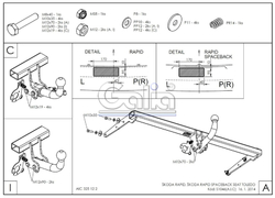 Tažné zařízení Seat Toledo 2015- (NH) , pevný čep 2 šrouby, Galia