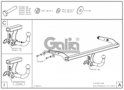 Tažné zařízení Toyota C-HR 2020- , bajonet, Galia