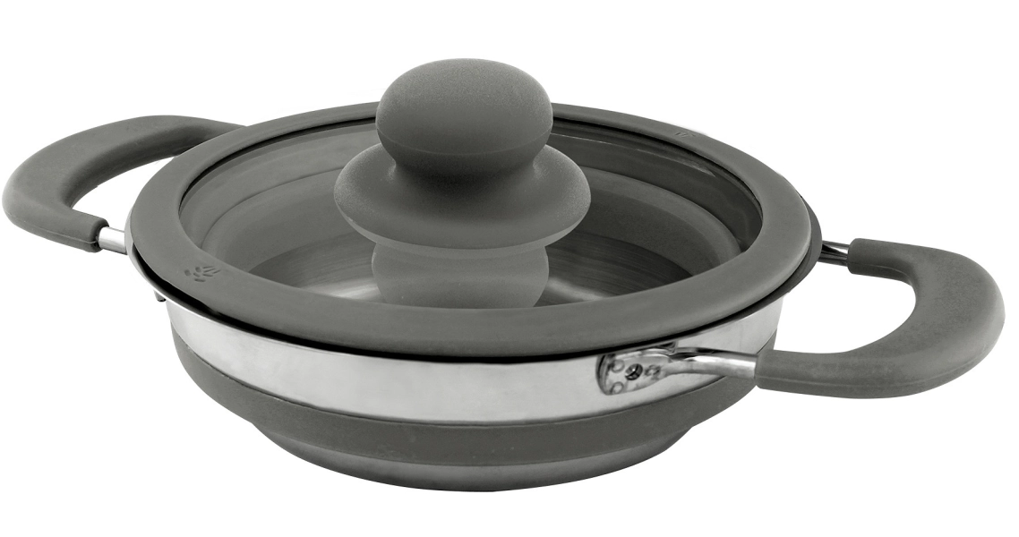 EUROTRAIL Skládací hrnec s pokličkou S šedý