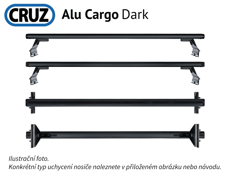 Střešní nosič Mitsubishi Pajero 3dv.82-91, CRUZ ALU Cargo Dark