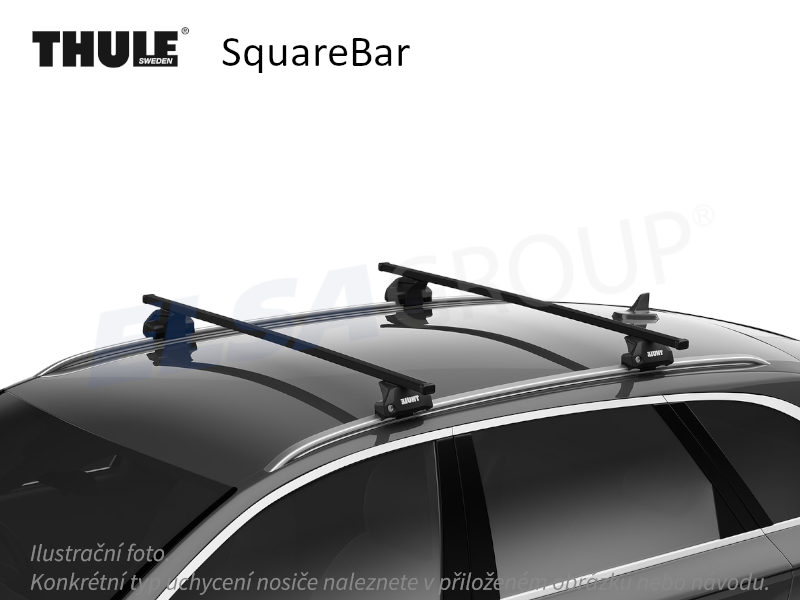 Střešní nosič Porsche Macan 24- SquareBar, Thule