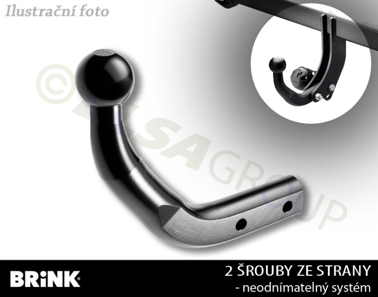 Tažné zařízení Peugeot Rifter L2 (dlouhý) 2018-, pevné, BRINK